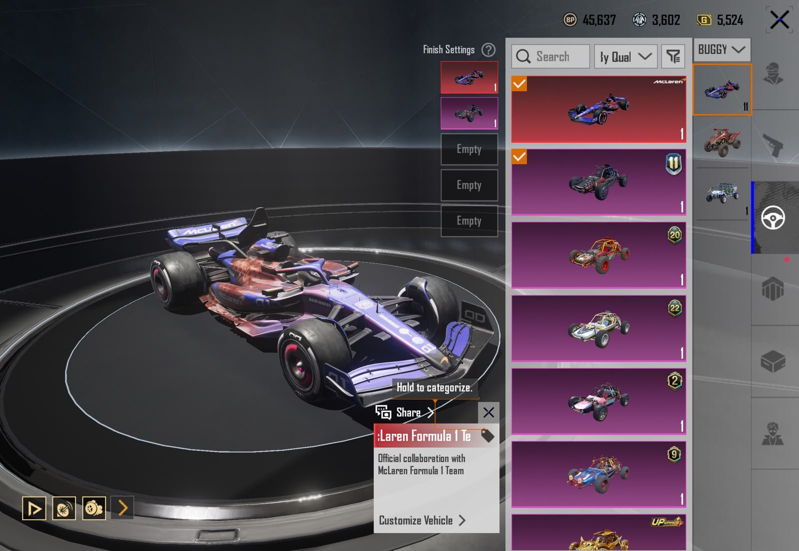 MISSION IMPOSSIBLE A & B | 80.5 COLLECTION | 15 RED MAX | ULTIMATE FASHION | 7 M416 MAX | CHAOSPHAGE | 2 DROP CARS | F1 BUGGY | DBL AUG MAX - Image 9