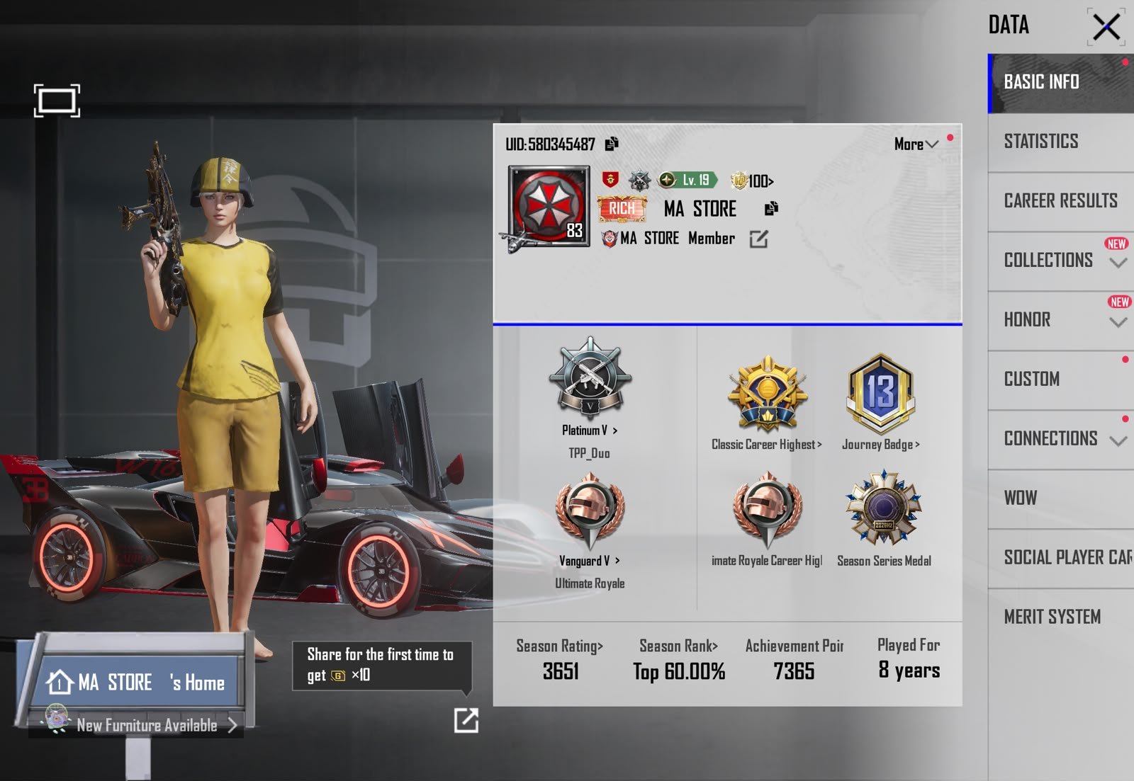 FULL YELLOW JERSEY | M4 COMBO | 1000+ UC IN ACC | S4 FACE | 4X SPORTSCARS | AIRPLANE FRAME | 3X RARE LOBBIES | MUMMY COMBO | FULL ONHITS | RAREST ACCOUNT