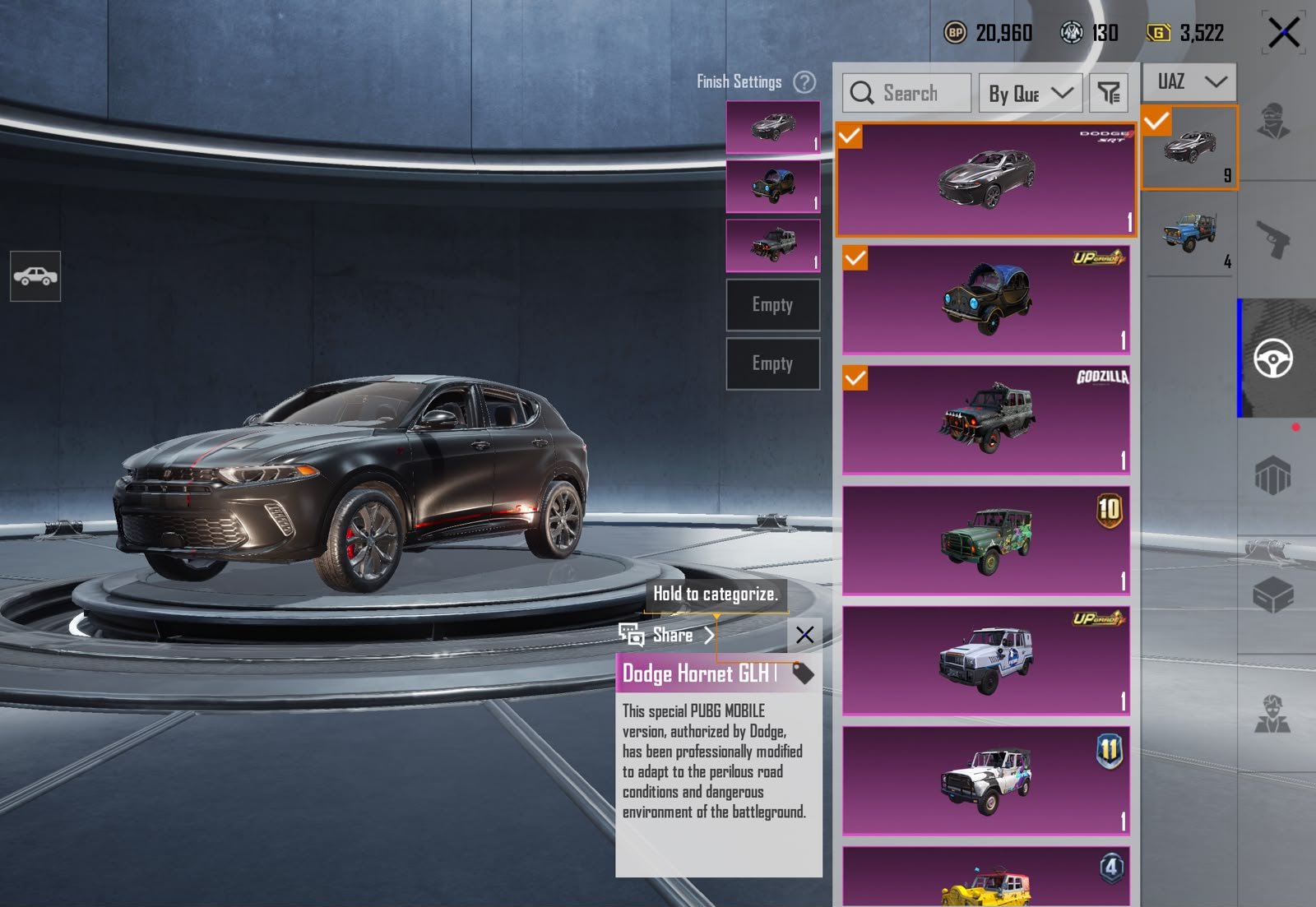 LOADED 76 COLLECTION | WANDERER M4 | FERRARI DROP| BAPE TSHIRT | 9X SPORTSCARS | FULL OF ULTIMATES | S31 CONQUEROR | RAREST ACCOUNT - Image 10