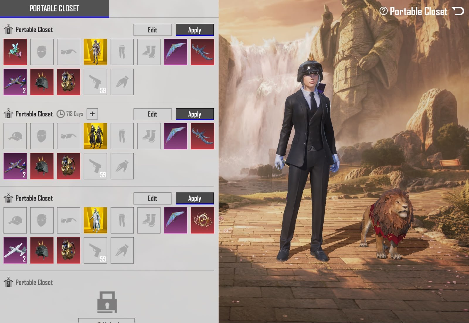 LOADED 83 COLLECTION | FERRARI MASTERPIECE | TRIPLE XSUIT MAX | BUGGATI DROP | BLACK HITMAN | MYTHIC TAG | ULTIMATE FASHION | INFERNO HELMET | 5800+ UC | 21X RED MAX | LOADED ACCOUNT - Image 3