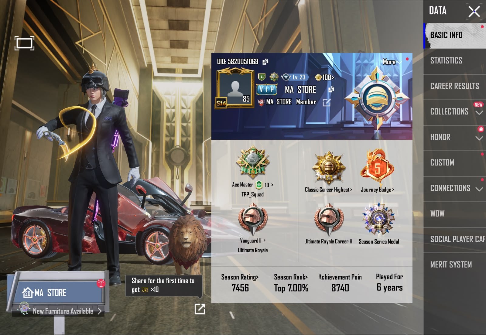 LOADED 83 COLLECTION | FERRARI MASTERPIECE | TRIPLE XSUIT MAX | BUGGATI DROP | BLACK HITMAN | MYTHIC TAG | ULTIMATE FASHION | INFERNO HELMET | 5800+ UC | 21X RED MAX | LOADED ACCOUNT